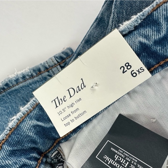 ABERCROMBIE The Dad High Rise Jeans 28 Extra Short - Picture 10 of 11